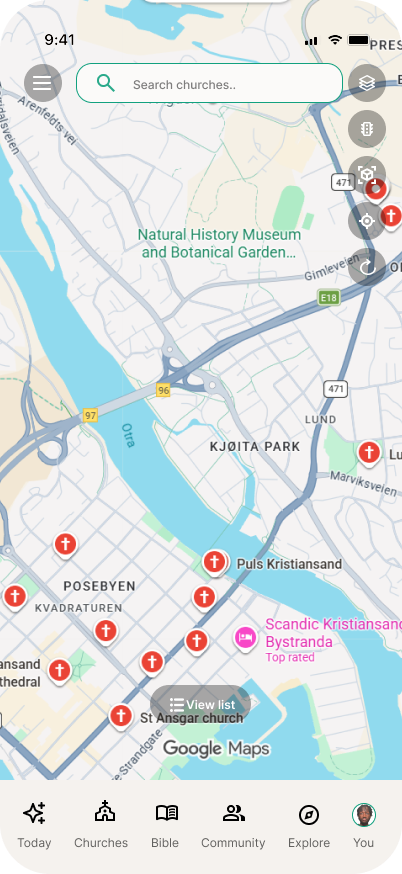 Koinos church map